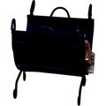 Blueprints Ring Swirl Black Log Rack With Canvas Carrier BL139853